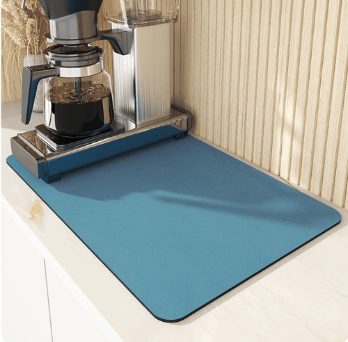 Absorbent Diatomite Kitchen Drying Mat with Non-Slip Base