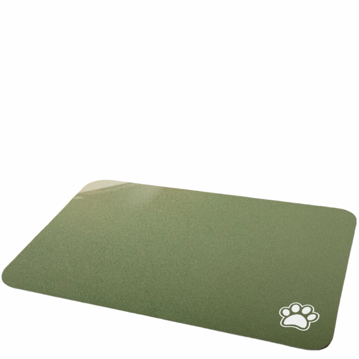 Absorbent Pet Bowl Mat with Paw Motif and Diatomite Layer