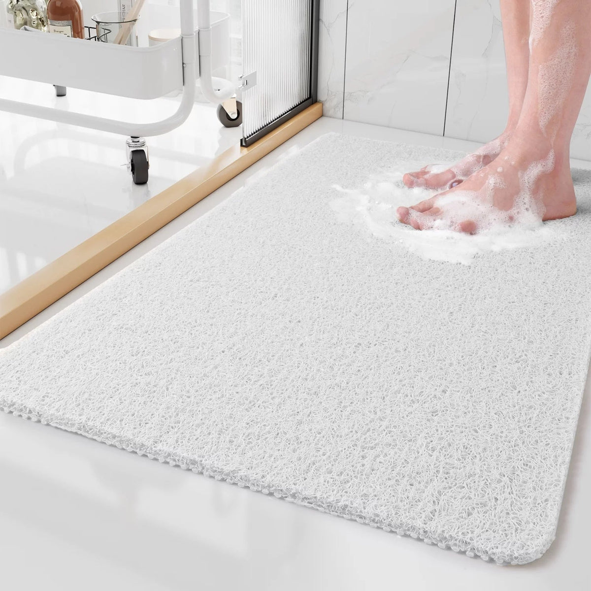 Non-Slip Shower Mat with Open Drainage Design