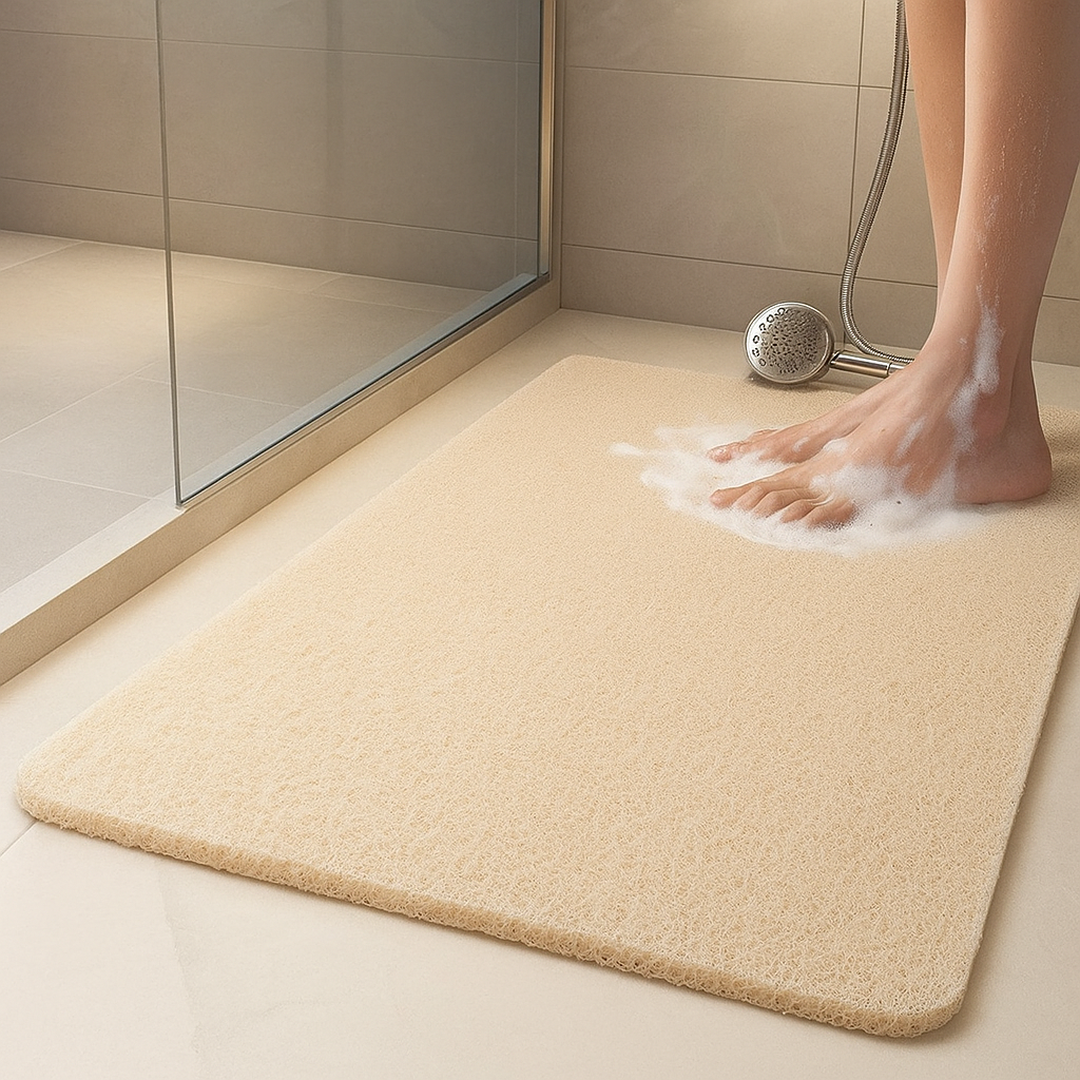 Trimmable Non-Slip Shower Mat with Open Drainage Weave