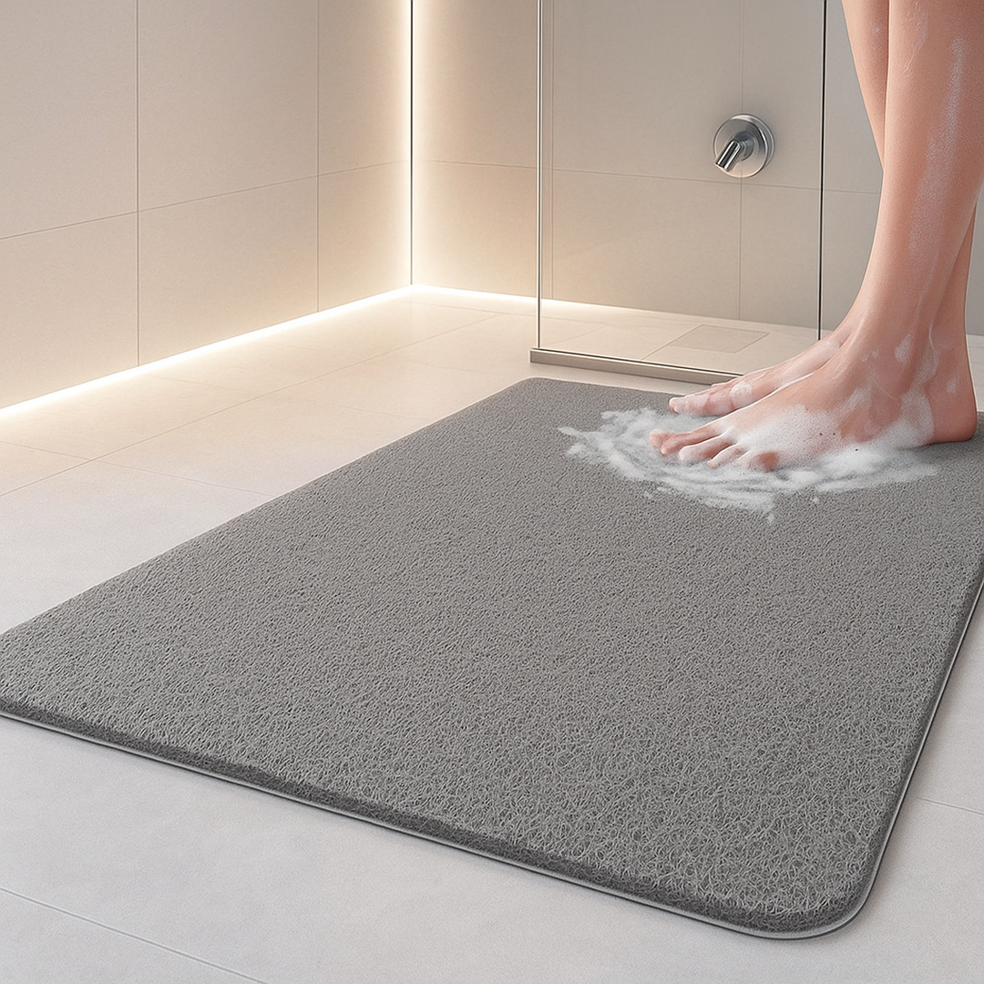 Trimmable Non-Slip Shower Mat with Open Drainage Weave