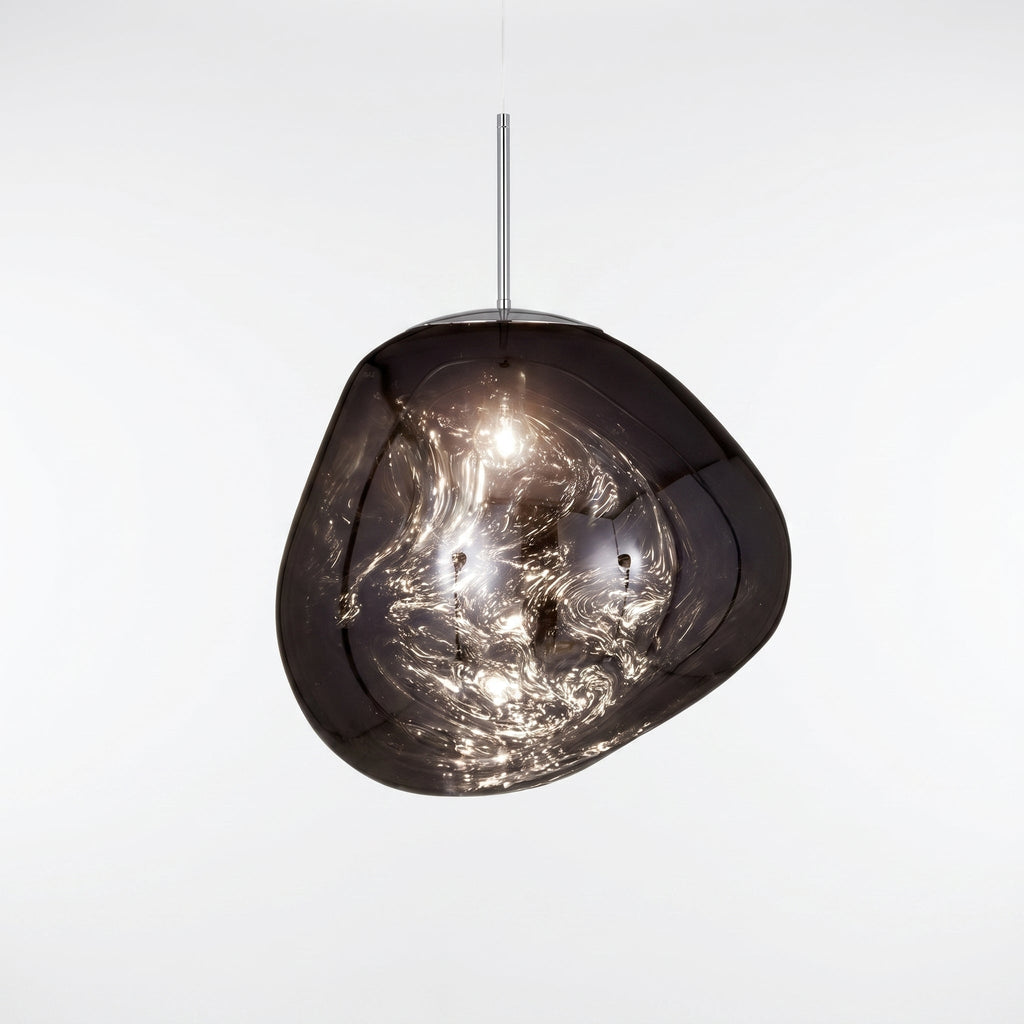 Mirrored Metal Globe Pendant Light, Warm White 3000K LED