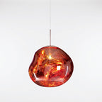 Mirrored Metal Globe Pendant Light, Warm White 3000K LED