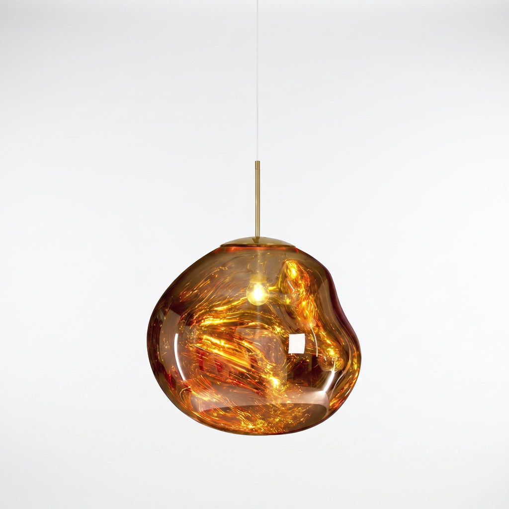 Lampa wisząca w kształcie metalowej kuli z lustrzanym wykończeniem, ciepła biel 3000 K LED