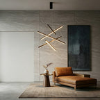 Tiered Black LED Pendant Chandelier, Dimmable with Remote