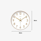 Scandinavian Silent Wall Clock in Black, White or Gold