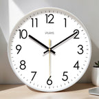Scandinavian Silent Wall Clock in Black, White or Gold