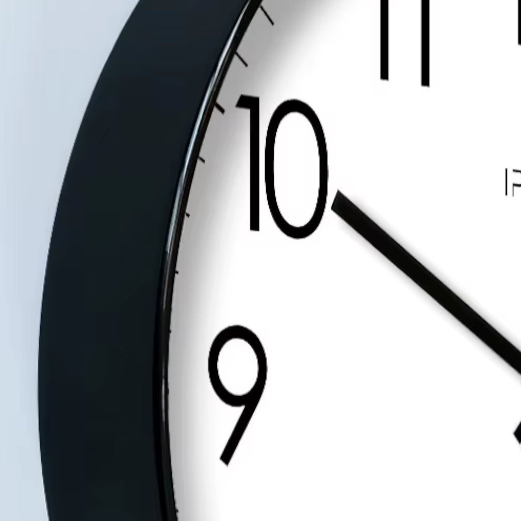 Scandinavian Silent Wall Clock in Black, White or Gold