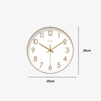 Scandinavian Silent Wall Clock in Black, White or Gold