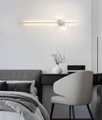 Minimalist Linear LED Wall Light with Indirect Glow, 62 cm