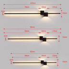 Minimalist Linear LED Wall Light with Indirect Glow, 62 cm