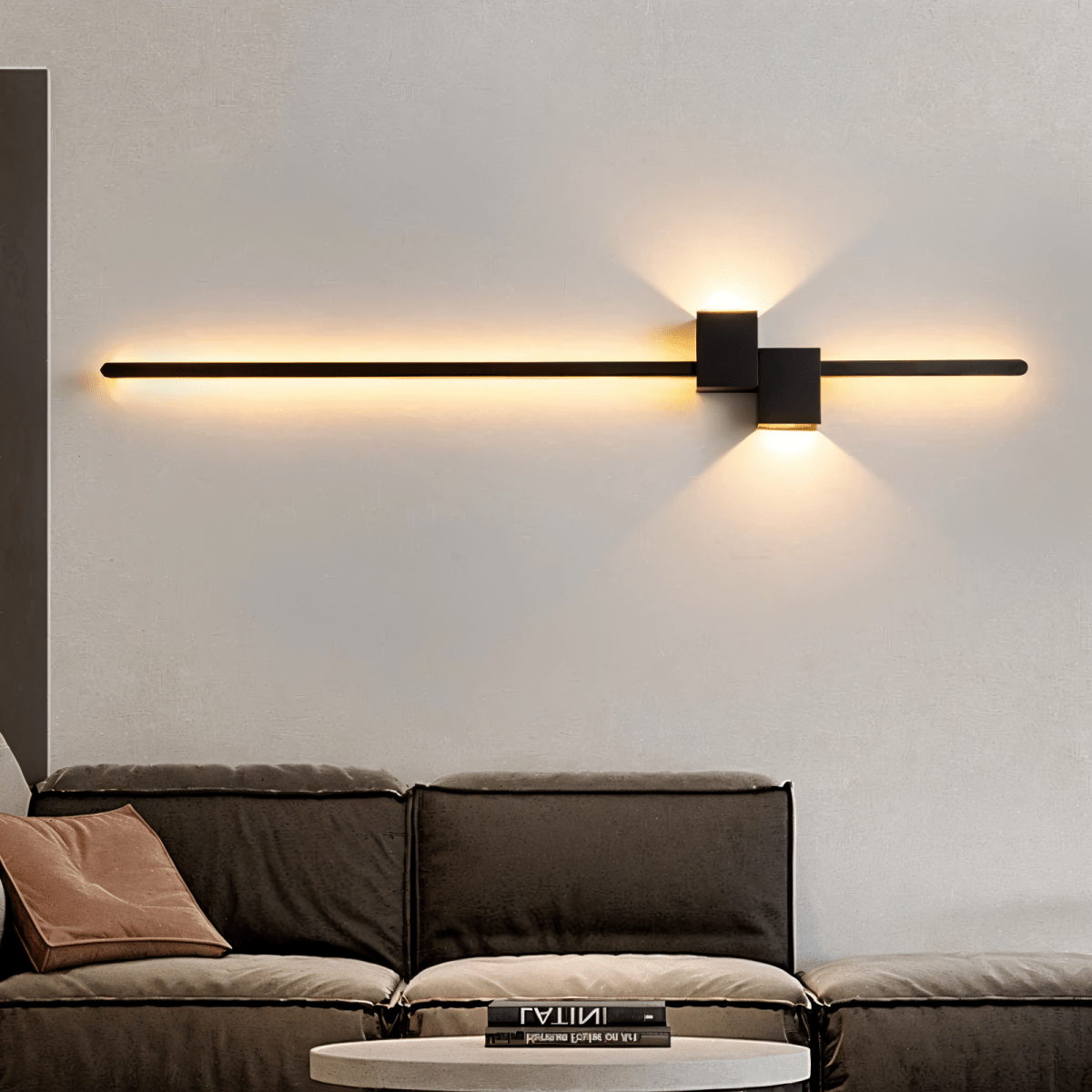 Minimalist Linear LED Wall Light with Indirect Glow, 62 cm
