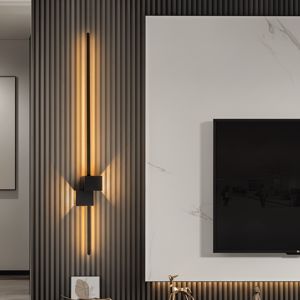 Minimalist Linear LED Wall Light with Indirect Glow, 62 cm