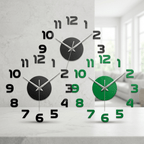 Frameless 3D Acrylic Wall Clock with Glow-in-the-Dark Numerals