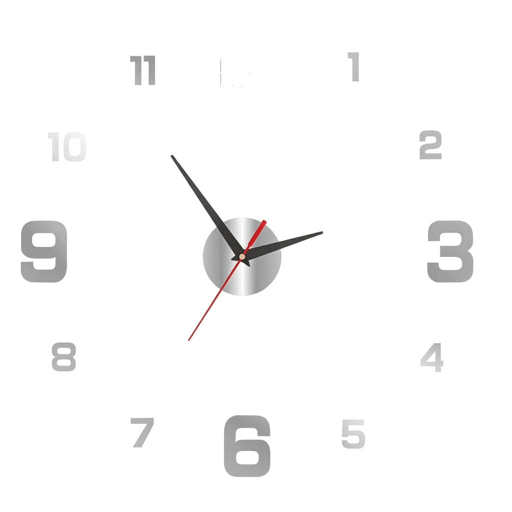 Frameless 3D Acrylic Wall Clock with Glow-in-the-Dark Numerals