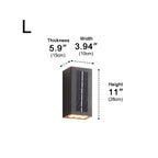 Solar Up and Down Outdoor Wall Light, Black Aluminium, IP65