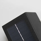 Solar Up and Down Outdoor Wall Light, Black Aluminium, IP65