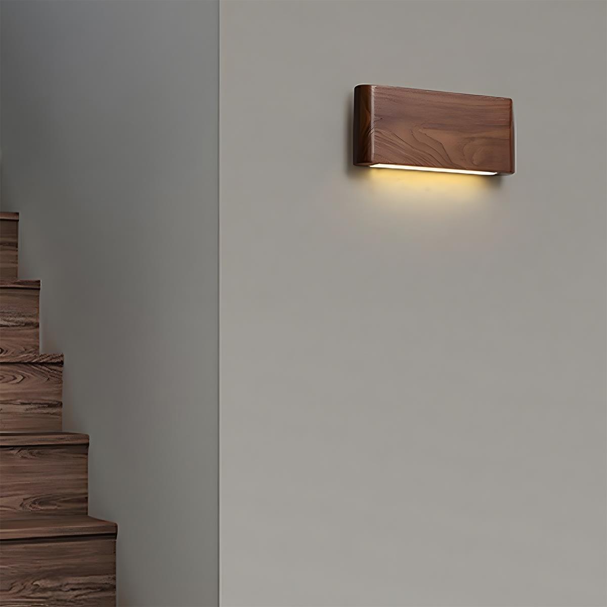 Solid Walnut LED Wall Light 6W with Three Colour Temperatures