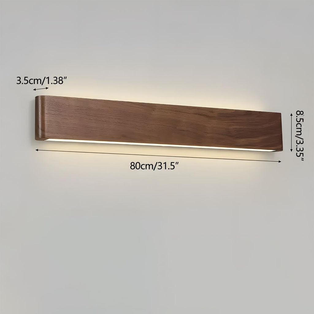 Solid Walnut LED Wall Light 6W with Three Colour Temperatures