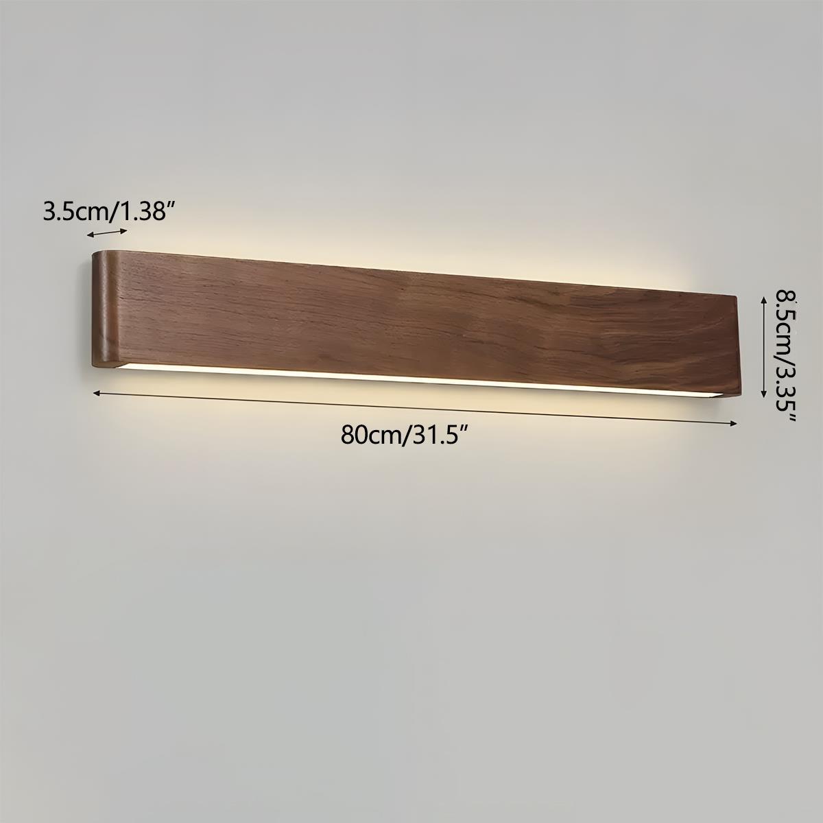 Solid Walnut LED Wall Light 6W with Three Colour Temperatures