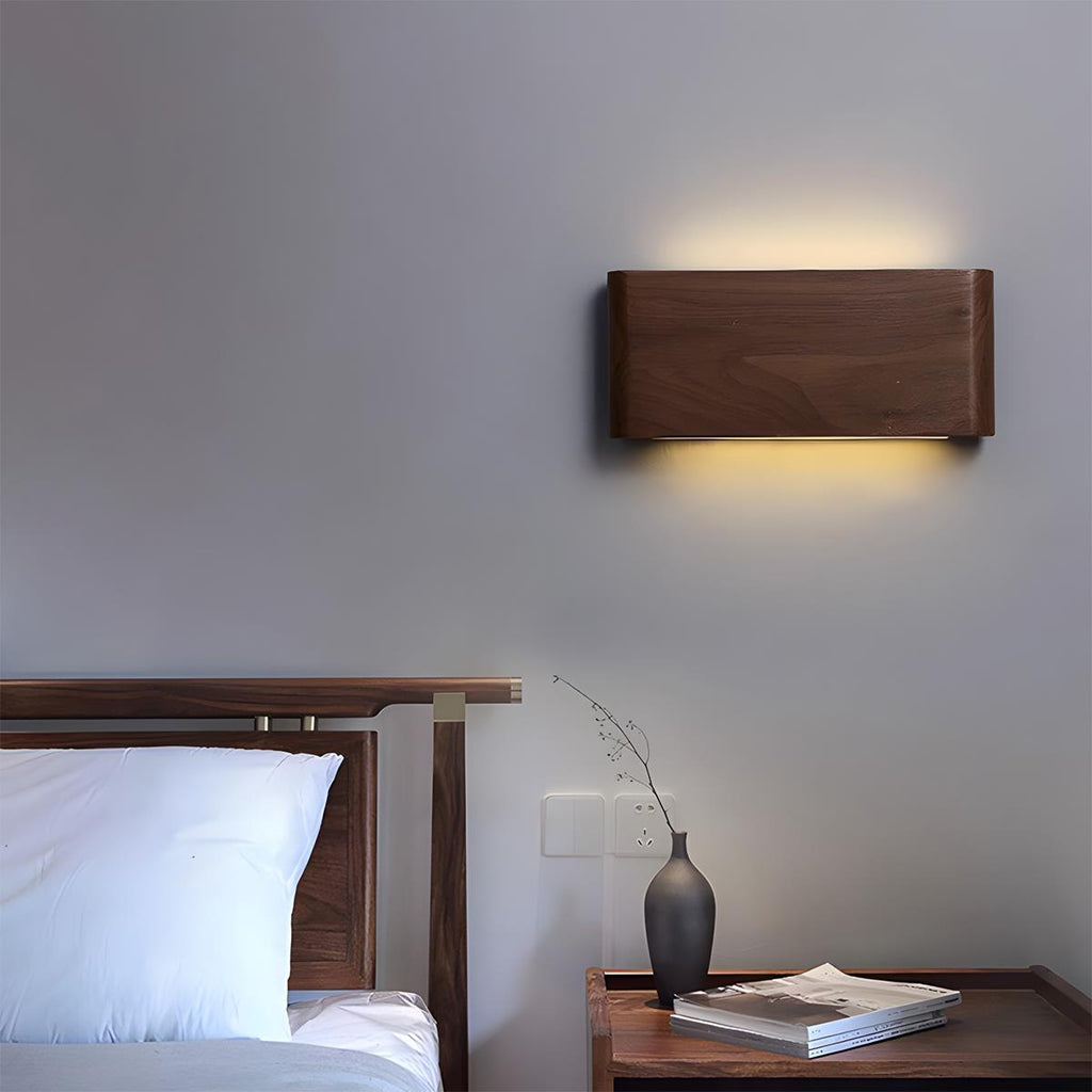 Solid Walnut LED Wall Light 6W with Three Colour Temperatures