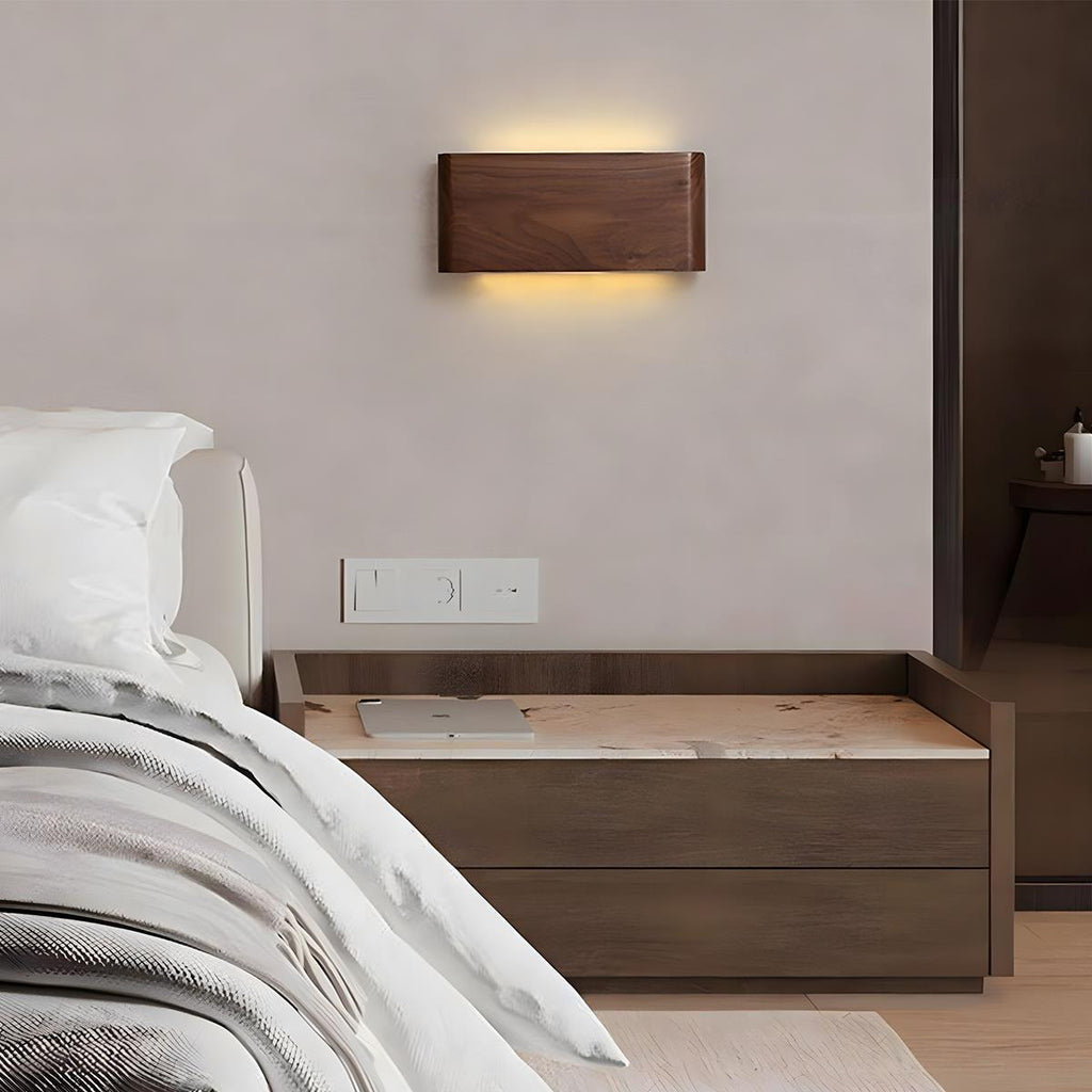 Solid Walnut LED Wall Light 6W with Three Colour Temperatures