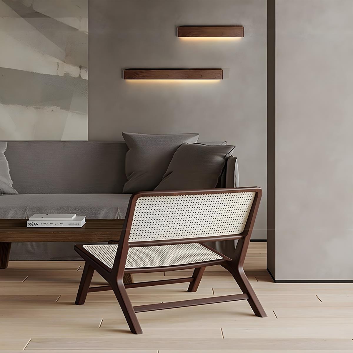 Solid Walnut LED Wall Light 6W with Three Colour Temperatures