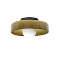 Frosted Glass Disc Flush Ceiling Light, 25cm or 35cm, G9