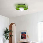 Frosted Glass Disc Flush Ceiling Light, 25cm or 35cm, G9