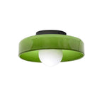 Frosted Glass Disc Flush Ceiling Light, 25cm or 35cm, G9