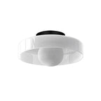 Frosted Glass Disc Flush Ceiling Light, 25cm or 35cm, G9