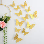 Filigree Butterfly Wall Stickers, Set of 12 in Three Sizes