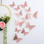 Filigree Butterfly Wall Stickers, Set of 12 in Three Sizes