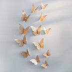 3D Metallic Butterfly Wall Stickers, Three Sizes