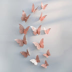 3D Metallic Butterfly Wall Stickers, Three Sizes