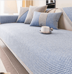 All-Season Woven Sofa Cover with Non-Slip Backing