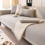 All-Season Woven Sofa Cover with Non-Slip Backing