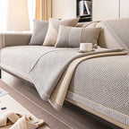 All-Season Woven Sofa Cover with Non-Slip Backing