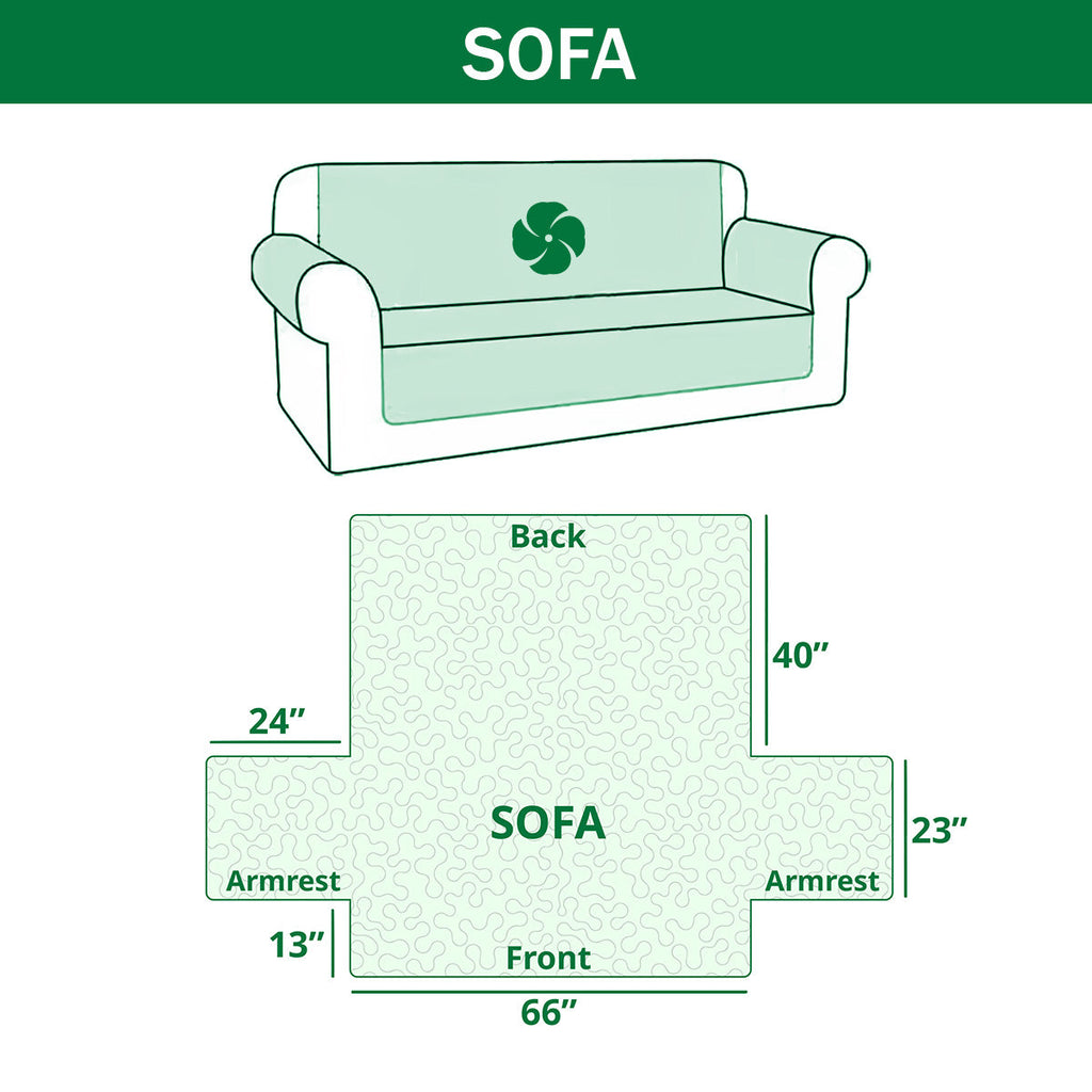 Quilted Non-Slip Sofa Cover with Paw Print Patchwork