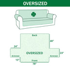 Quilted Non-Slip Sofa Cover with Paw Print Patchwork
