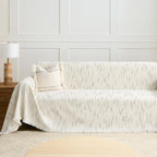 Striped Jacquard Sofa Throw with Tassel Edging