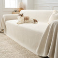 Boucle Sofa Throw Cover with Tassel Trim, 6 Sizes