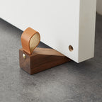 Solid Wood Door Wedge with Anti-Slip Base, Beech or Walnut