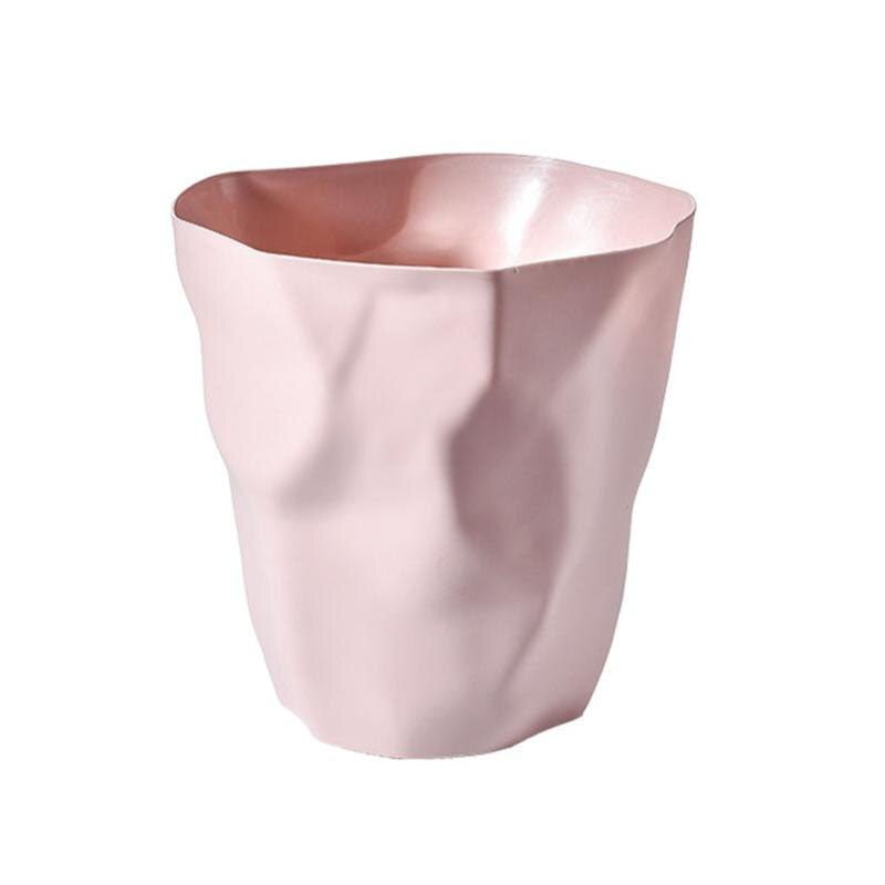 Wavy Sculptural Waste Bin in Plastic, 26 x 27 cm
