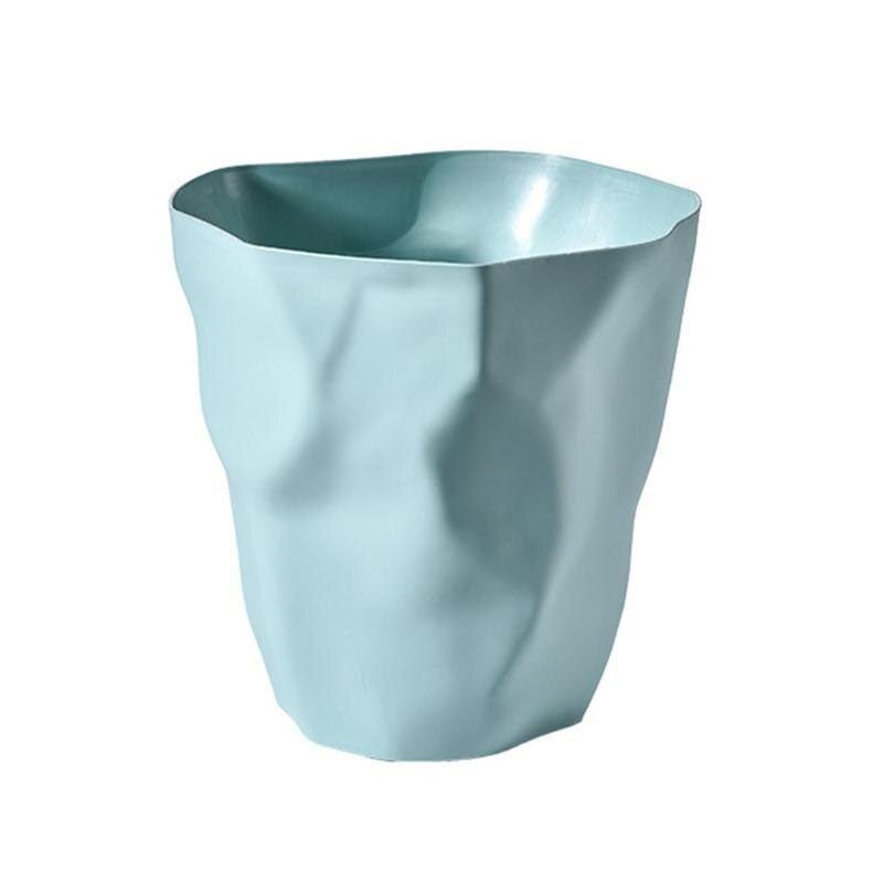 Wavy Sculptural Waste Bin in Plastic, 26 x 27 cm
