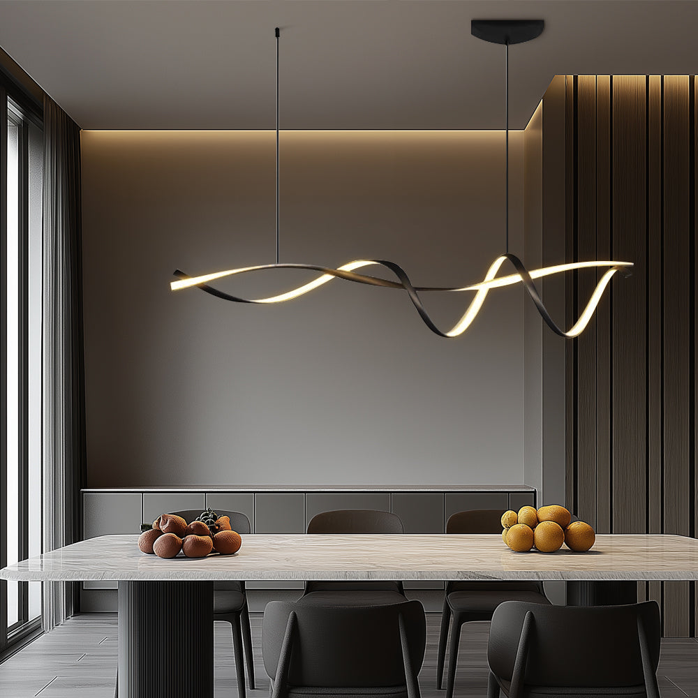 Scandinavian Linear Pendant Light, E27, 100-150cm