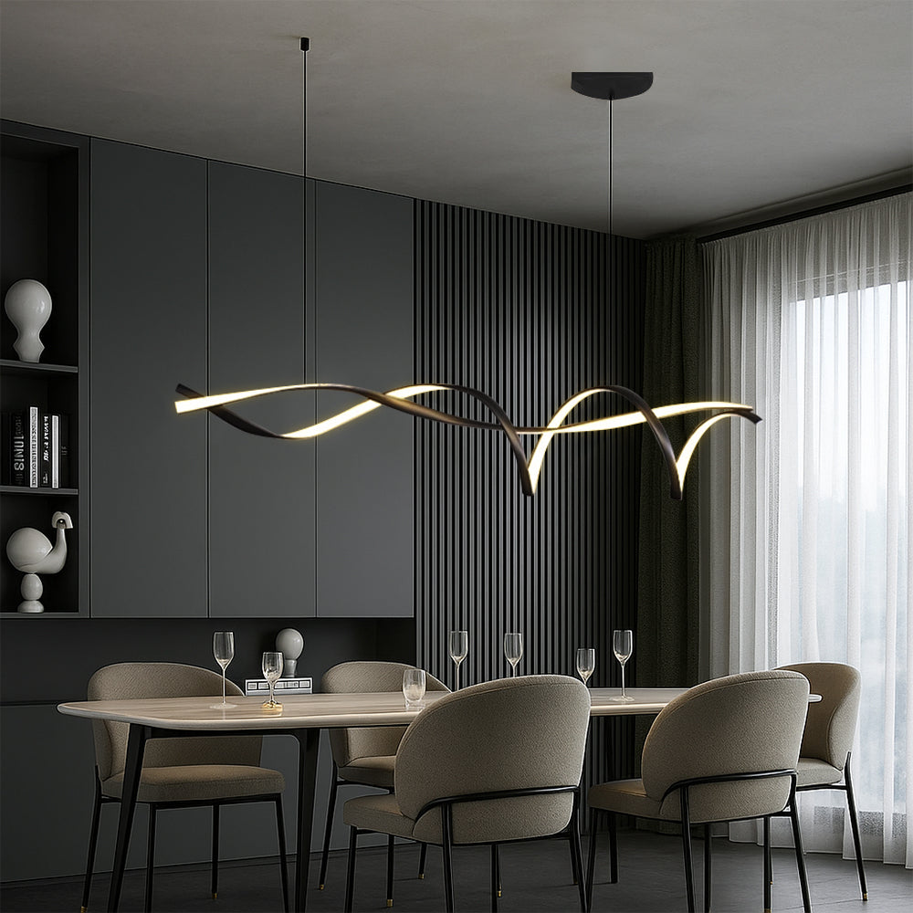 Scandinavian Linear Pendant Light, E27, 100-150cm