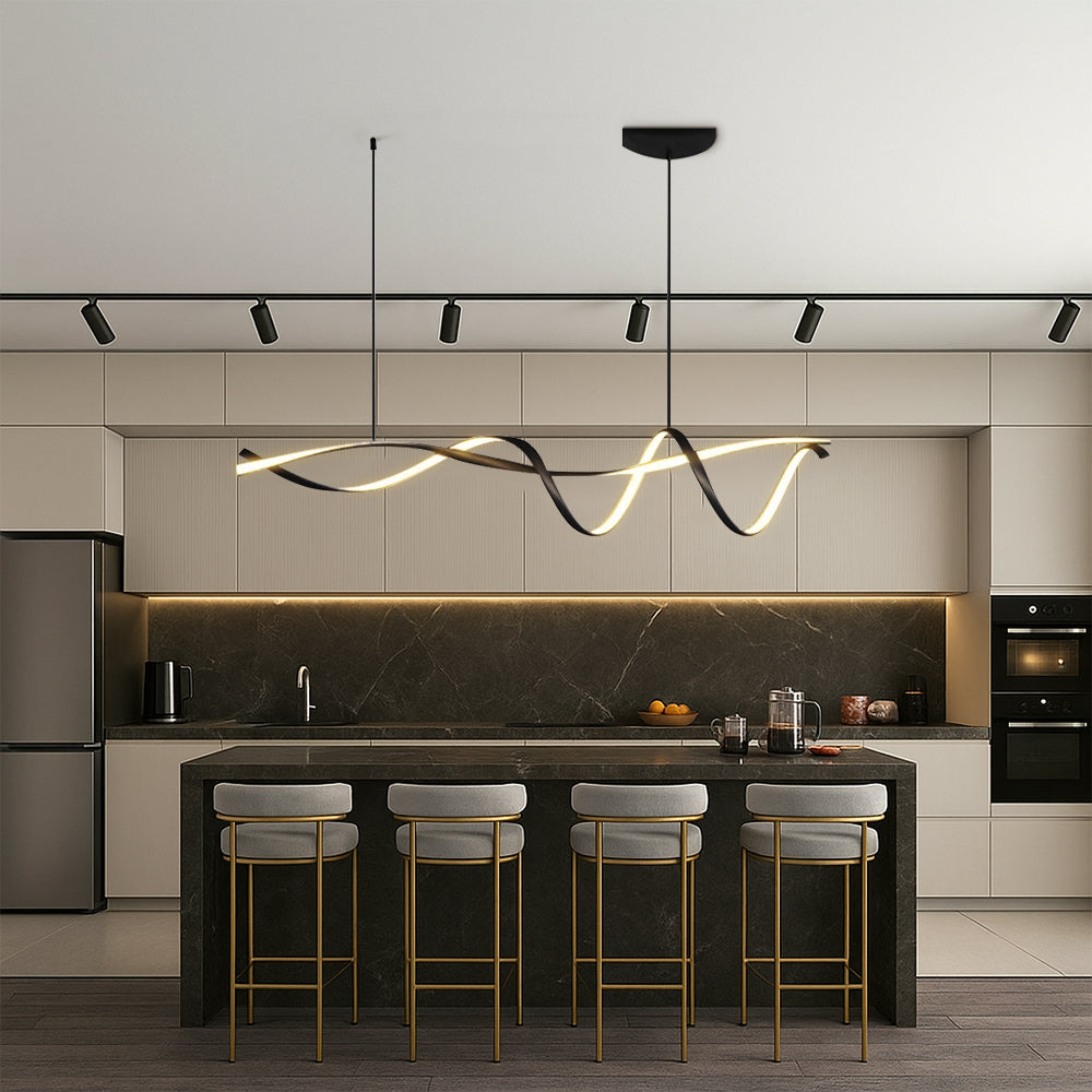 Scandinavian Linear Pendant Light, E27, 100-150cm