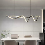 Scandinavian Linear Pendant Light, E27, 100-150cm
