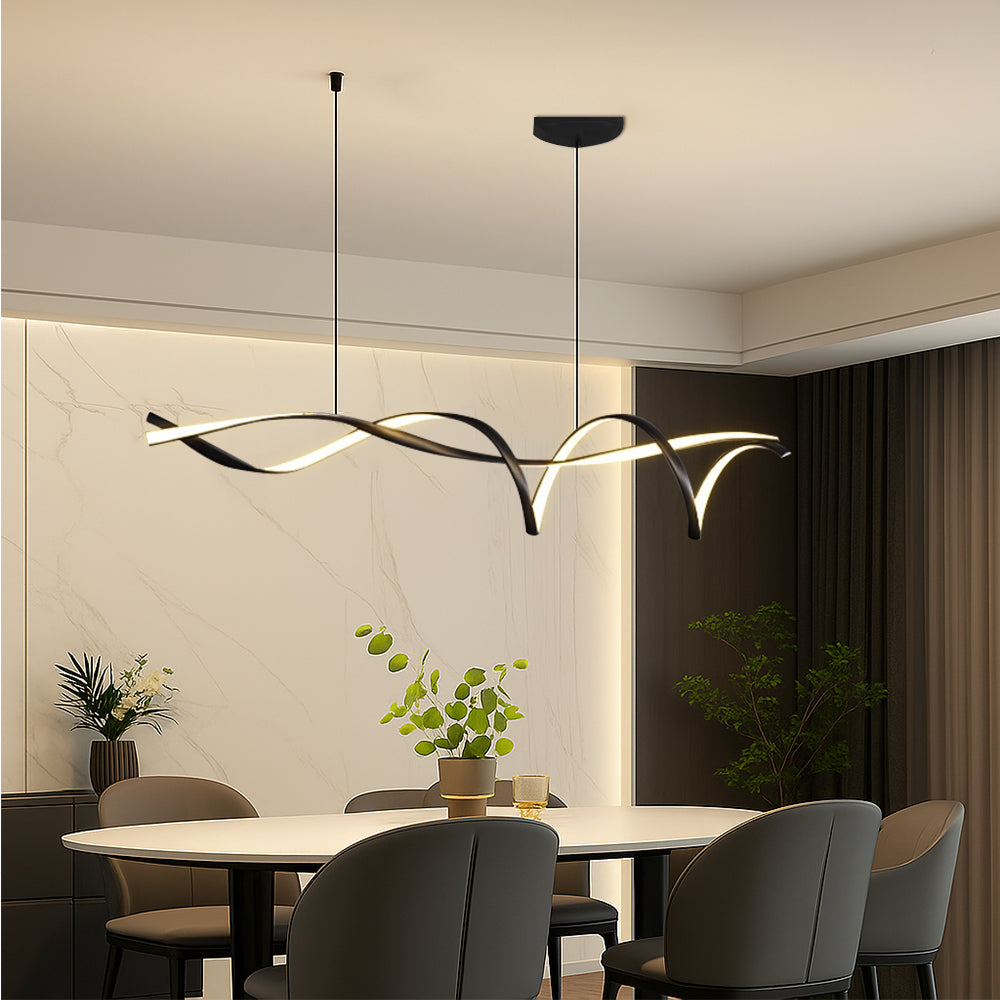 Scandinavian Linear Pendant Light, E27, 100-150cm
